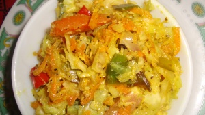 Cabbage and carrot fry